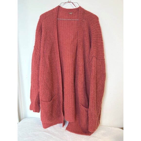 Free People Open Cardigan XL Alpaca Blend Rust Red/Orange SEE DESCRIPTION - Picture 1 of 10